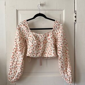 Cropped floral Blouse